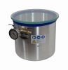 Vákuumtartály, vákuumkamra 20 literes alumínium, vastag edzett üveg tetővel