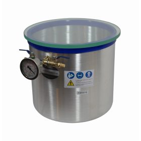   Vákuumtartály, vákuumkamra 20 literes alumínium, vastag edzett üveg tetővel