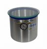 Vákuumtartály, vákuumkamra 20 literes alumínium, vastag edzett üveg tetővel