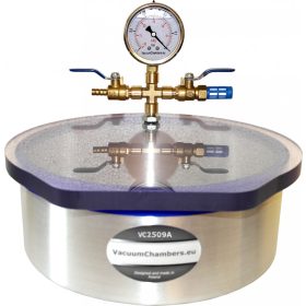   Vákuumtartály, vákuumkamra 4,8 literes alumínium, polikarbonát fedővel