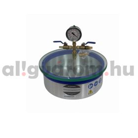   Vákuumtartály, vákuumkamra 4,8 literes alumínium üveg fedéllel