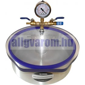   Vákuumtartály, vákuumkamra 4,8 literes alumínium, polikarbonát fedővel