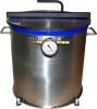 Vákuumtartály, vákuumkamra 50 literes rozsdamentes acéltartály polikarbonát fedő