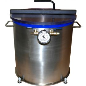   Vákuumtartály, vákuumkamra 50 literes rozsdamentes acéltartály polikarbonát fedő
