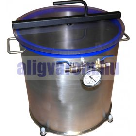  Vákuumtartály, vákuumkamra 50 literes rozsdamentes acéltartály polikarbonát fedő