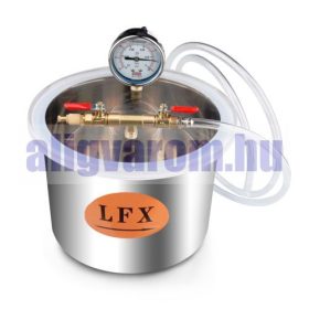   Vákuumtartó edény, vákuumtartály, vákuumkamra 5 literes saválló inox tartály