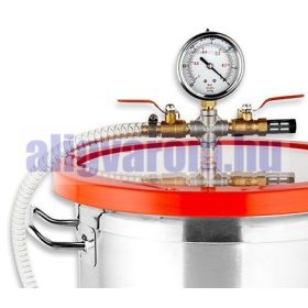   Vákuumtartó edény vákuumtartály, vákuumkamra 17 literes saválló inox 