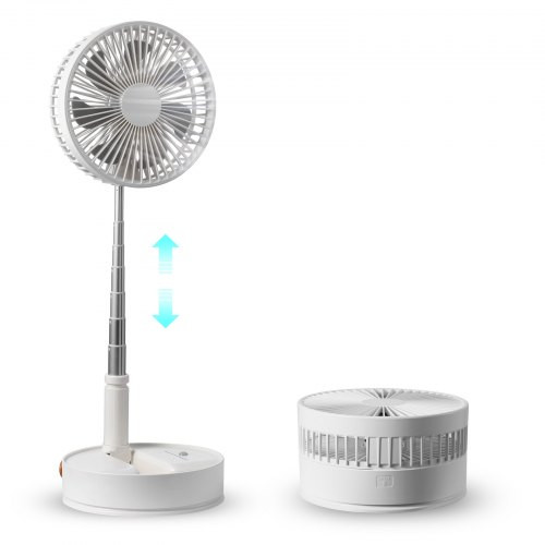 Összecsukható akkumulátoros asztali ventilátor – 198 mm fejátmérő, 4 sebességfokozat, 294 CFM légáramlás, 7200 mAh akkuval