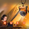 Kompakt asztali akkumulátoros ventilátor 138 CFM légszállítással – 4 sebességfokozat, 20 000 mAh akku, LED világítás, 360° forgatás, kültéri-beltéri használatra