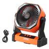 Kompakt asztali akkumulátoros ventilátor 138 CFM légszállítással – 4 sebességfokozat, 20 000 mAh akku, LED világítás, 360° forgatás, kültéri-beltéri használatra