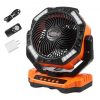 Hordozható asztali ventilátor 362 CFM légszállítással – 4 fokozat, 40 000 mAh akkumulátor, LED világítás, töltési funkció, oszcilláló fejjel, kempinghez és utazáshoz