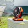 Akkumulátoros mobil ventilátor 615 m³/h– 4 fokozat, 40 000 mAh akku, oszcilláció 45 vagy 90 fokban, LED világítás, 360°-ban forgatható fej, kültéri és beltéri