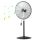Ipari állóventilátor 810 mm-es lapátátmérővel – 3 sebességfokozat, 9100 CFM légszállítás, 85°-os oszcilláció, 136–199 cm között állítható magasság, masszív acélszerkezet