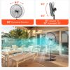 Ipari állóventilátor 810 mm-es lapátátmérővel – 3 sebességfokozat, 9100 CFM légszállítás, 85°-os oszcilláció, 136–199 cm között állítható magasság, masszív acélszerkezet