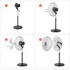 Ipari állóventilátor 810 mm-es lapátátmérővel – 3 sebességfokozat, 9100 CFM légszállítás, 85°-os oszcilláció, 136–199 cm között állítható magasság, masszív acélszerkezet