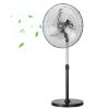Nagy teljesítményű állóventilátor 570 mm-es lapátátmérővel – 3 sebességfokozat, 5400 CFM légáramlás, 90°-os oszcilláció, 110–138 cm állítható magasság, halk működés