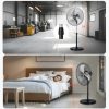 Nagy teljesítményű állóventilátor 570 mm-es lapátátmérővel – 3 sebességfokozat, 5400 CFM légáramlás, 90°-os oszcilláció, 110–138 cm állítható magasság, halk működés