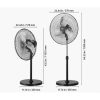 Nagy teljesítményű állóventilátor 570 mm-es lapátátmérővel – 3 sebességfokozat, 5400 CFM légáramlás, 90°-os oszcilláció, 110–138 cm állítható magasság, halk működés