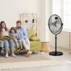 Ipari állóventilátor 560 mm lapátátmérővel – 3 fokozatú, 4200 CFM teljesítményű ventilátor, 360°-ban állítható fejjel és 115–147 cm-ig állítható magassággal