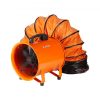 Kompakt ipari axiálventilátor 1020 CFM légszállítással – 145 W AC motor, 2900 ford./perc, 8 m légcsatornával, IP44 védelem, túlmelegedés elleni biztonság