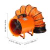Ipari axiálventilátor 1720 CFM légszállítással – 300 W AC motor, 2830 ford./perc, IP44 védelem, 10 m flexibilis légcsatornával, két fokozat, 79 dB zajszint
