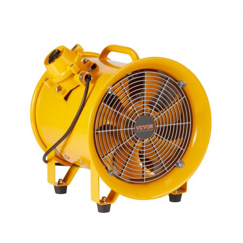 Ipari építkezési ventilátor 4240 CFM légszállítással – 1100 W AC motor, 2850 ford./perc, IP44 védettség, 5 m kábellel, 79 dB zajszint, robusztus acélházas kivitel