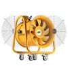 Ipari építkezési ventilátor 4240 CFM légszállítással – 1100 W AC motor, 2850 ford./perc, IP44 védettség, 5 m kábellel, 79 dB zajszint, robusztus acélházas kivitel
