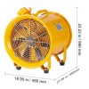 Ipari építkezési ventilátor 4240 CFM légszállítással – 1100 W AC motor, 2850 ford./perc, IP44 védettség, 5 m kábellel, 79 dB zajszint, robusztus acélházas kivitel
