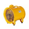 Ipari építkezési ventilátor 4240 CFM légszállítással – 1100 W AC motor, 2850 ford./perc, IP44 védettség, 5 m kábellel, 79 dB zajszint, robusztus acélházas kivitel