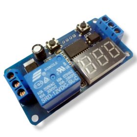   Visszaszámláló elektronika időzítő kapcsoló óra 1-999 sec között 12V