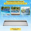 Szökőkút házi vízesés 60x26x8 cm rozsdamentes acél kerti tó vízforgató levegőztető szökőkút 
