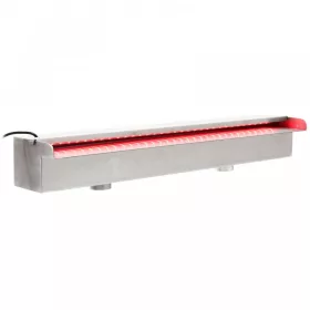   Házi vízesés kerti tó vízforgató levegőztető szökőkút 90cm LED világítással, rozsdamentes acél