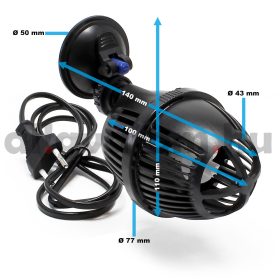   Vízforgató, hullámkeltő turbina akváriumba 3000l/h 6W akváriumi szivattyú akváriumi áramláspumpa