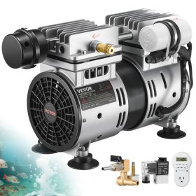   tólevegtető, 550 W teljesítmény, 5,2 CFM akár 3 hektáros (15 m³) tóhoz, tólevegtető készlet kompresszorral, időzítővel és szelepekkel, légkompresszor oxigénkeringetéshez mélyvízben, tavakhoz és tavakhoz