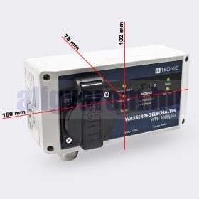   PS3000 vízszint kapcsoló 2 szintjelzővel be és kikapcsolás töltés és ürítés mód 230V 3000W úszókapcsoló 
