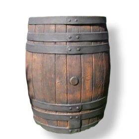   Esővízgyűjtő tartály víztartó 450 literes vízgyűjtő fahordó mintájú műanyag hordó ciszterna