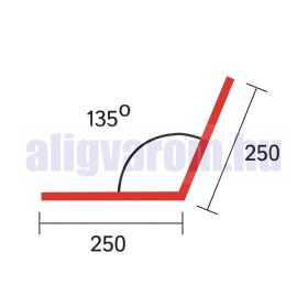   OX Drip vízvető külső 135° sarokprofil Világosszürke színben erkély balkon terasz tompa RAL7035
