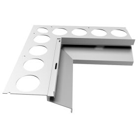   OX Drip Teraszszegély vízvető belső sarokprofil KIFUTÓ DARABOK Ezüst eloxált színben derékszögű sarokelem