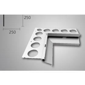 OX Drip vízvető belső sarokprofil világosszürke színben terasz derékszögű sarokelem RAL7035