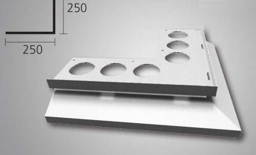 OX Drip vízvető külső sarokprofil Világosszürke színben derékszögű sarokelem RAL 7035