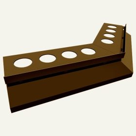   OX Drip Plus terasz szegély 135° külső tompa sarok Barna sarokprofil RAL 8028