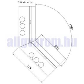   OX Drip Plus terasz szegély 135° külső tompa sarok Barna sarokprofil RAL 8028