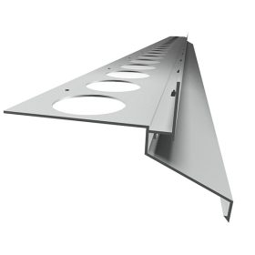   OX Drip Plus terasz szegély kőlapokhoz Világosszürke 40 mm túlnyúlás erkély vízvető profil 2500 mm RAL 7035