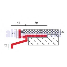 OX Drip Plus terasz szegély kőlapokhoz Világosszürke 40 mm RAL 7035