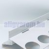 OX Drip Plus terasz szegély kőlapokhoz Világosszürke 40 mm túlnyúlás erkély vízvető profil 2500 mm RAL 7035