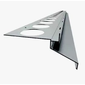   OX Drip széles terasz szegély sötétszürke 40 mm túlnyúlás erkély vízvető profil 2,5 m RAL7037