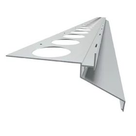   OX Drip széles terasz szegély Világosszürke 40 mm túlnyúlás erkély vízvető profil 2500 mm RAL 7035