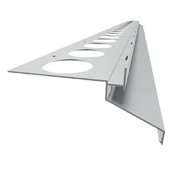 OX Drip széles terasz szegély Világosszürke 40 mm túlnyúlás erkély vízvető profil 2500 mm RAL 7035