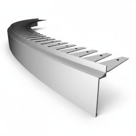   OX Flexi Priamy hajlítható vízvető Szinterezett szürke erkély terasz élvédő görbíthető flexibilis élzáró teraszszegély RAL7035