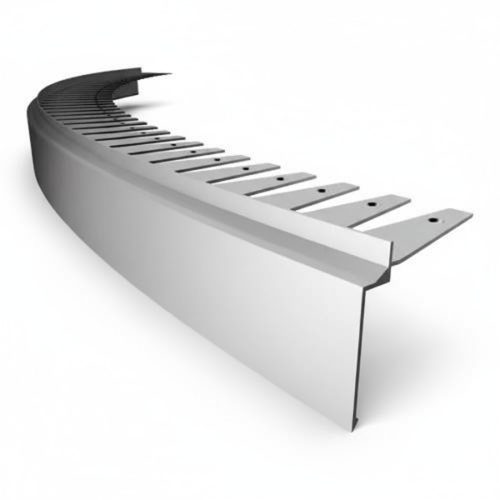 OX Flexi Priamy hajlítható vízvető Szinterezett szürke erkély terasz élvédő görbíthető flexibilis élzáró teraszszegély RAL7035